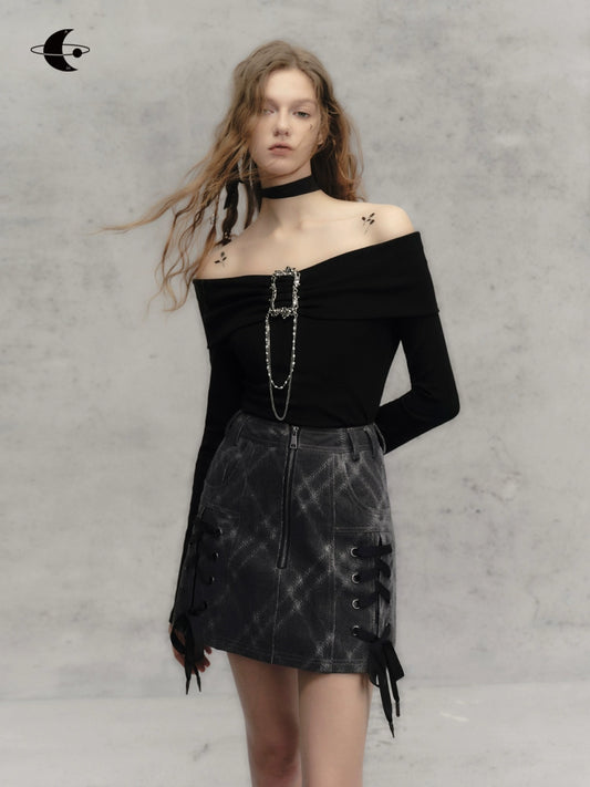 Metal Chain Knitted Summer Top