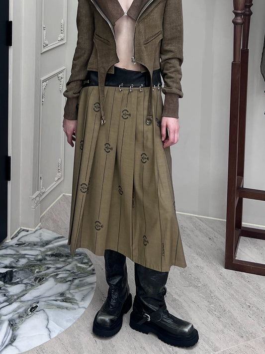 দীর্ঘ প্লেটড স্কার্ট (গ্রাহকদের এটিকে মূল হিসাবে প্রতিস্থাপনের অধিকার রয়েছে)