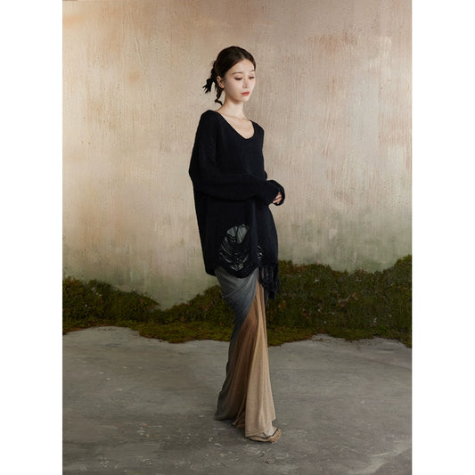 Ретро вязаная рыбная хвоста длинная юбка