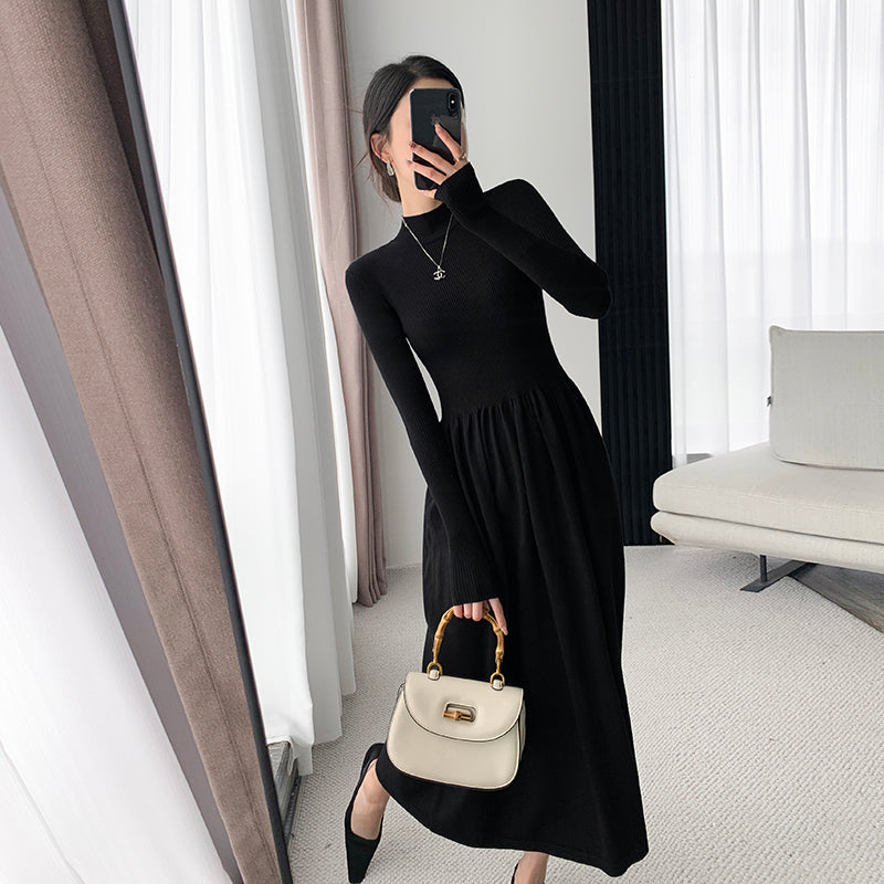 Slimfit Black Knit Dress | One Piece Dress | Women's Fashion
