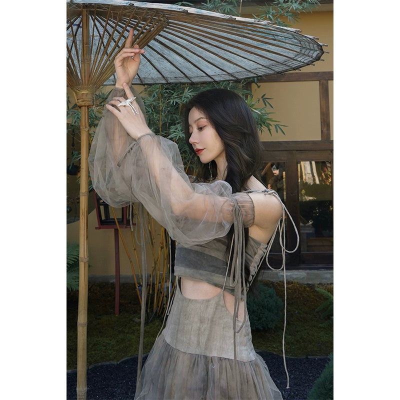 مطبوعة فانوس الأكمام الحماية من أشعة الشمس