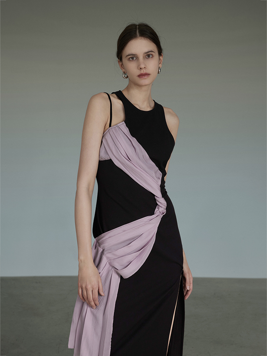 Elegant Black Suspender Dress