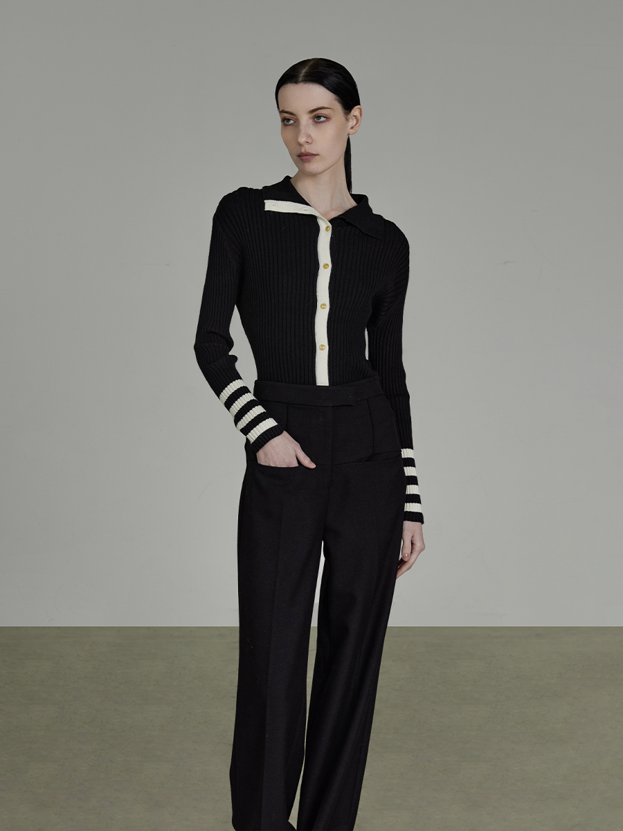 스트라이프 니트 카디건 가을