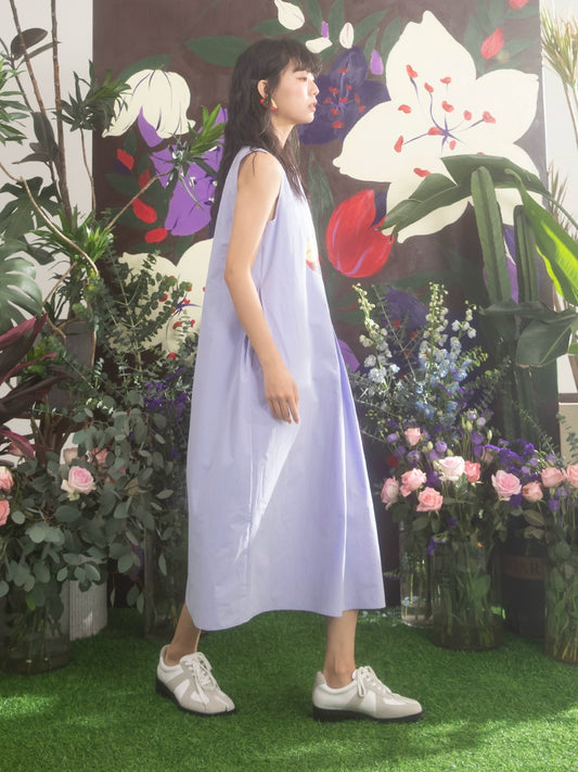 Pintura al óleo: vestido de camiseta sin mangas con estampado de manzana