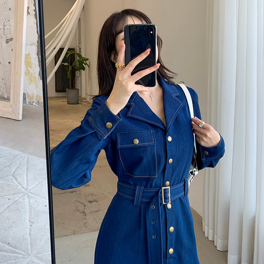 Waist Slim French Dress