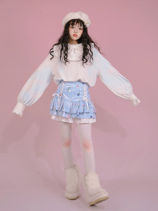 Suéter de burbujas teñido