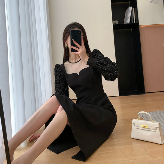 Vintage Waist Long Dress