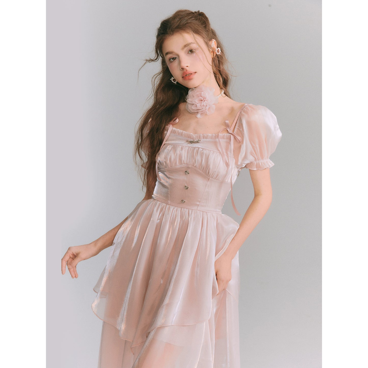 Square Neck Swan Dream Dress