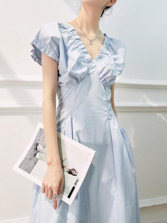 French V-neck Slimming Dress.