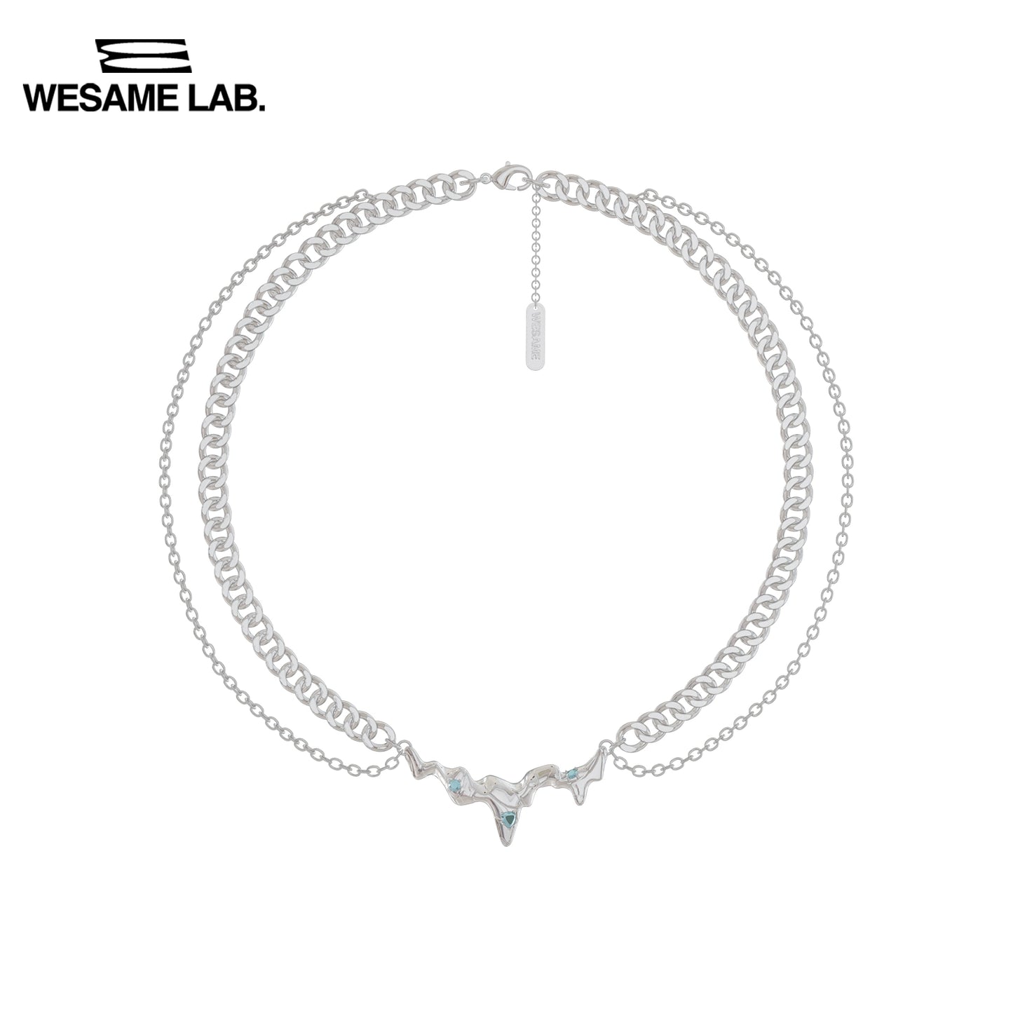 22s/s 해양 시리즈 어류 규모의 물파 목걸이 여성 이중 층 높은 거리 쇄골 체인