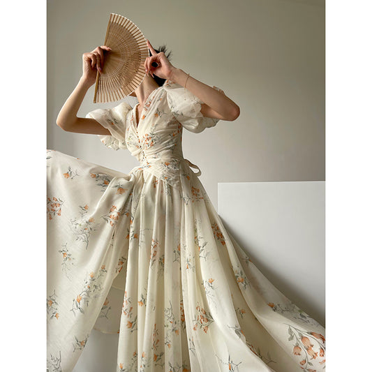 Sakura Blue French Dress