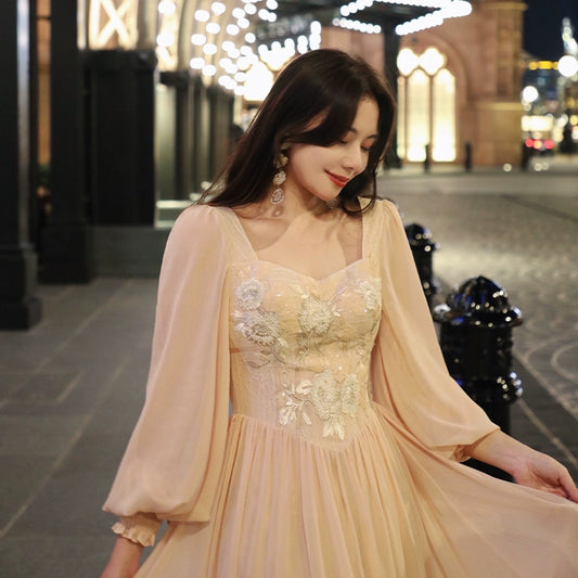 Atmosphere Night Skirt Beaded High-Grade Dress