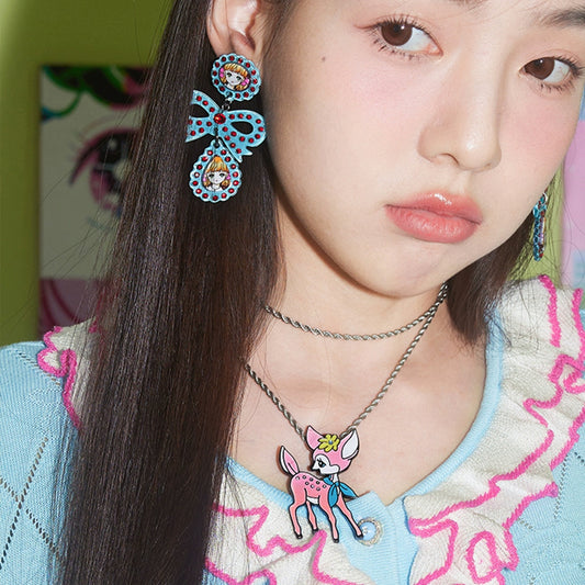 Deer Cartoon Necklace-Bracelet