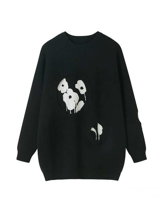 متعة طالب الفن -سترة سوداء زهرة