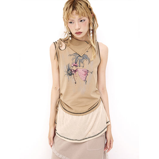 Princess Nightmare Print Tank Top