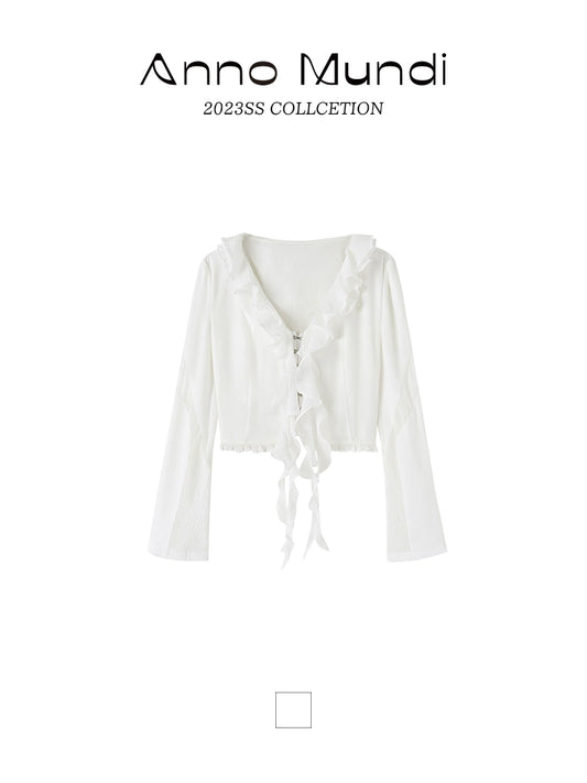 V-Neck Wave Cardigan Coat