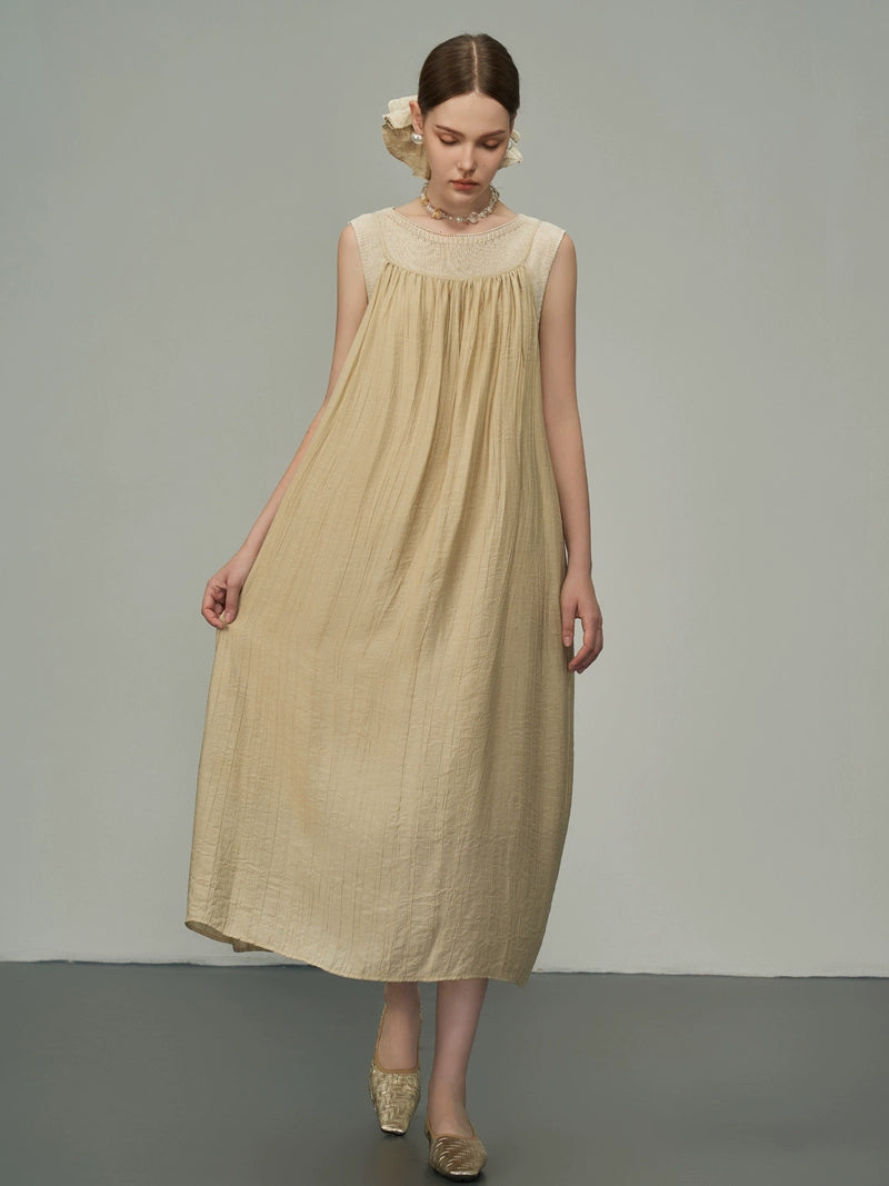 apricot color dress Apricot Zen Long Dress: Express elegance with a long dress in a gentle apricot color. – Serendute