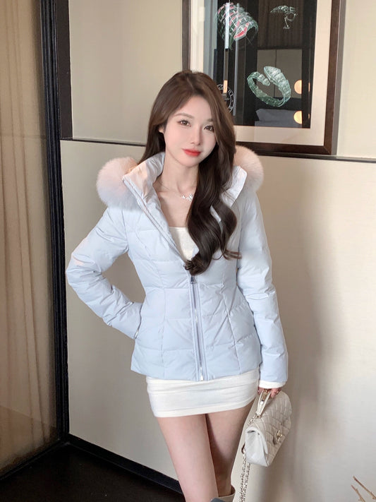 Fox Fur Down Jacket by Warm Winter Ballet