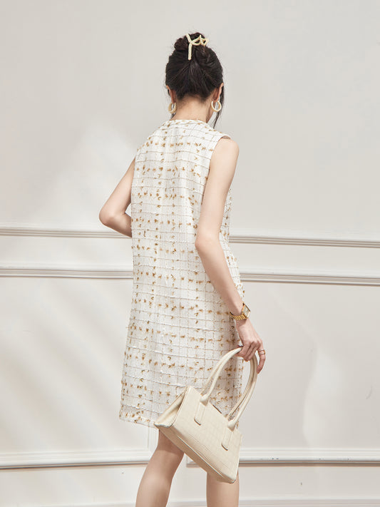White Sleeveless Little Fragrant Dress