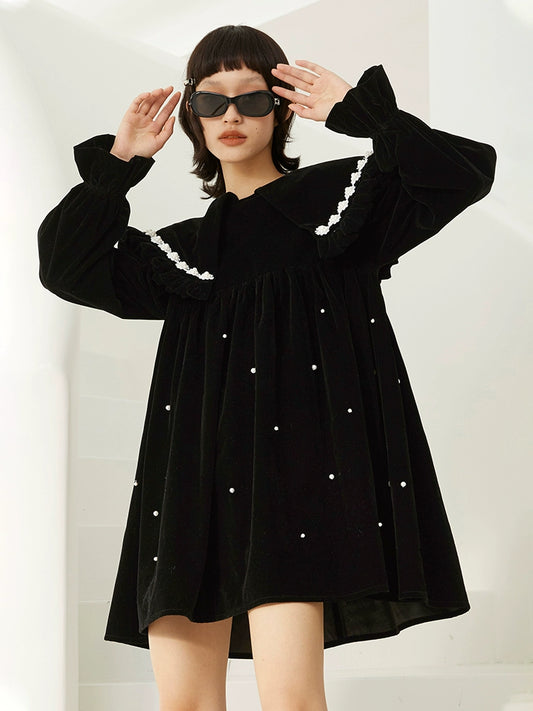 فستان دمية لؤلؤة زهرة