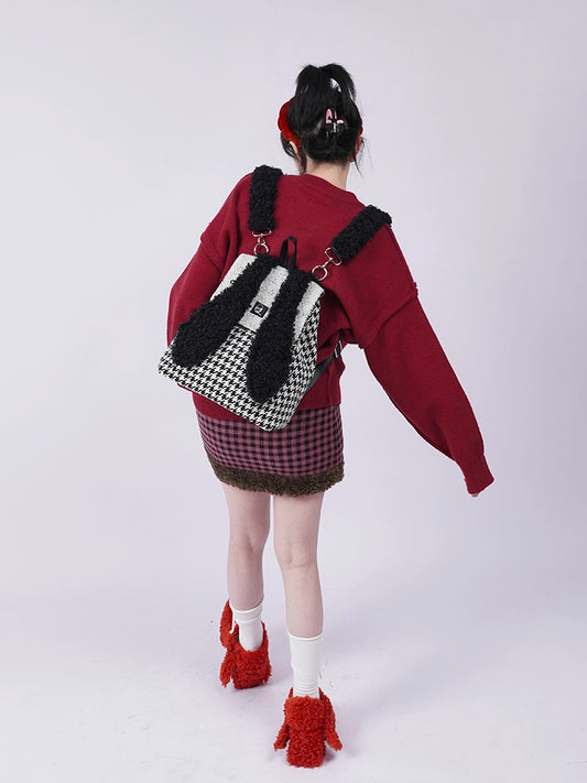 Rabbit Denim Large Schoolbag