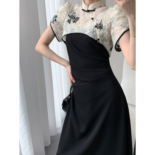 Retro Chinese Dress - Black