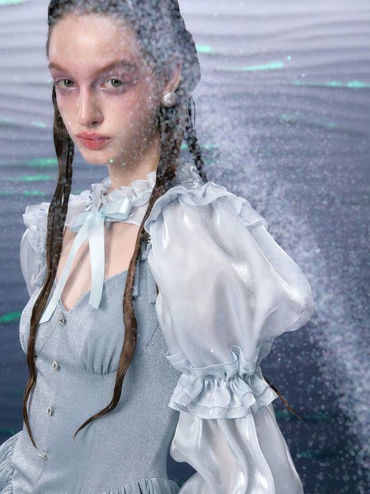 Capa de manga de burbujas de satén