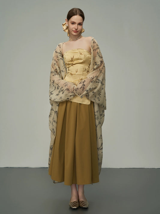 대나무 브라 반 치마