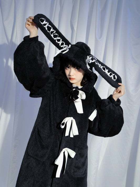 معطف القطن الأذن الأرنب