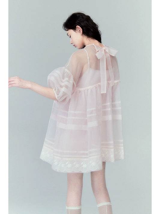 تنورة شاطئية وردية -تنورة شاطئ