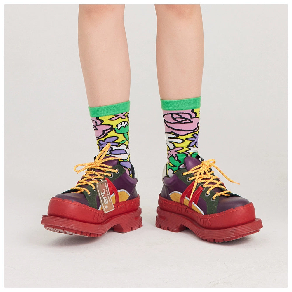 Comics Flower Cotton Socks