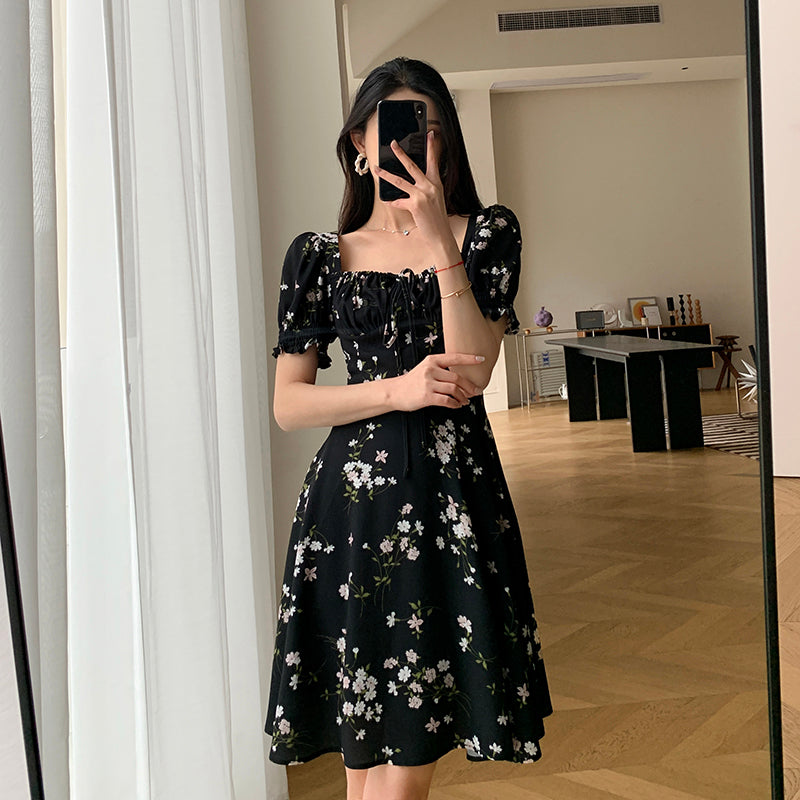 one piece dress short skirt Evening Party Wear Crepe One Piece Dress Short frock Dress For Women & Girls