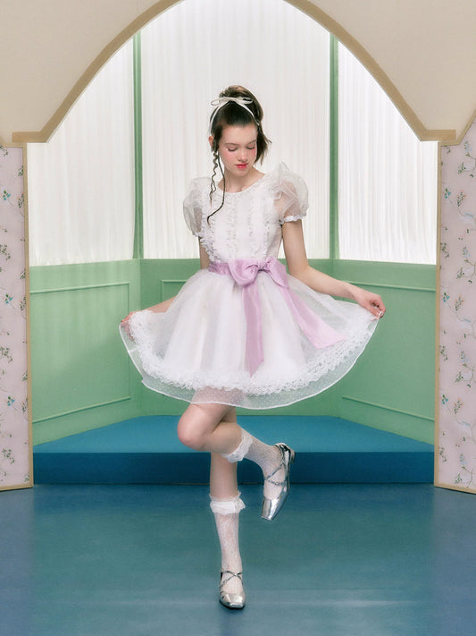 Vestido de princesa de lunares de polka