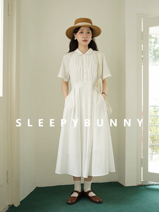 Slim Waist Shirt Dress