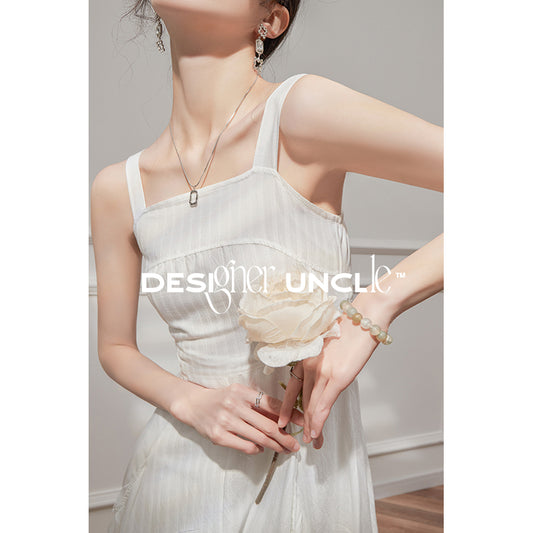 Luxe Tea Break White Summer Dress