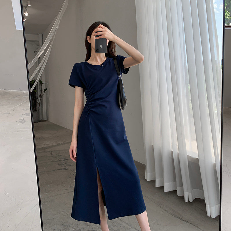 bright navy blue dress Simone Dress in Navy XXS