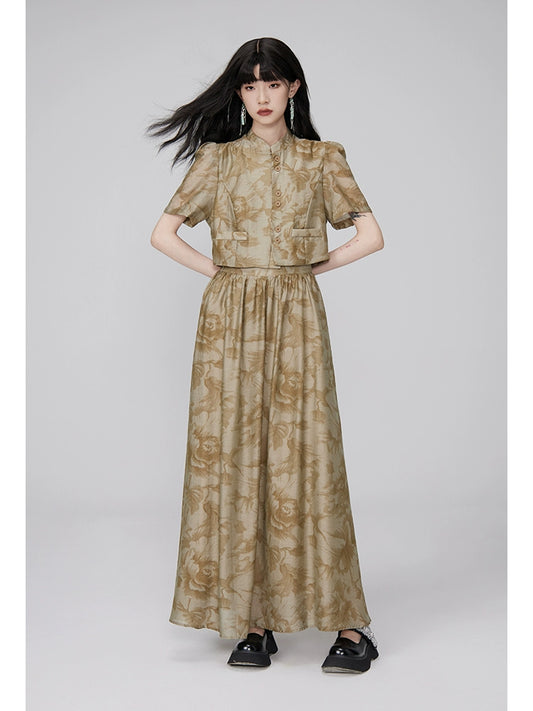 Nouvel ensemble court-courte chinois Qipao