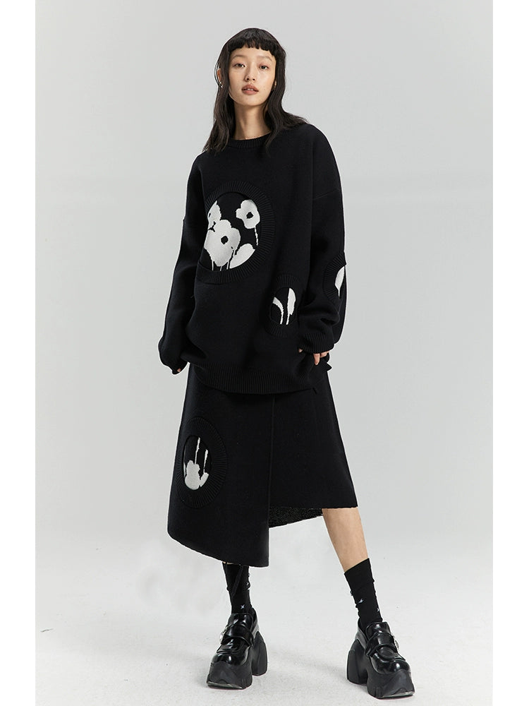 متعة طالب الفن -سترة سوداء زهرة