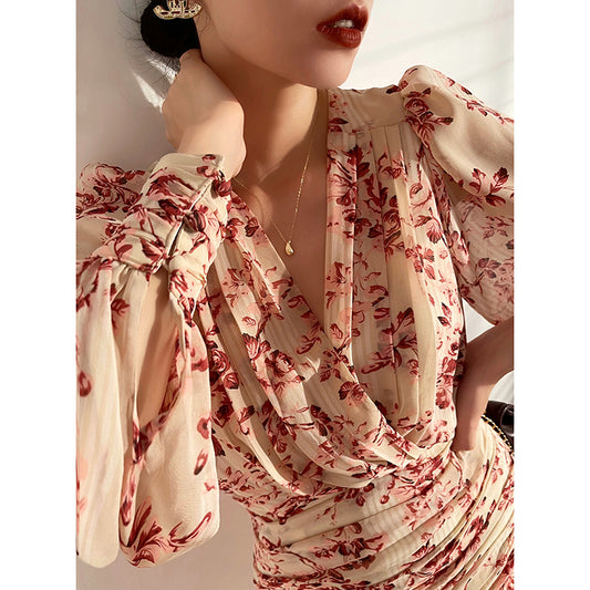 French Print Mini Tux Skirt