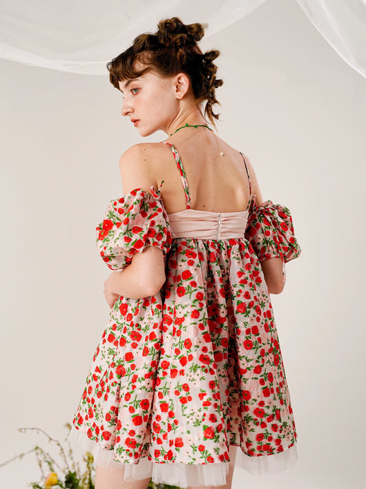 Pink Satin Bubble Dress