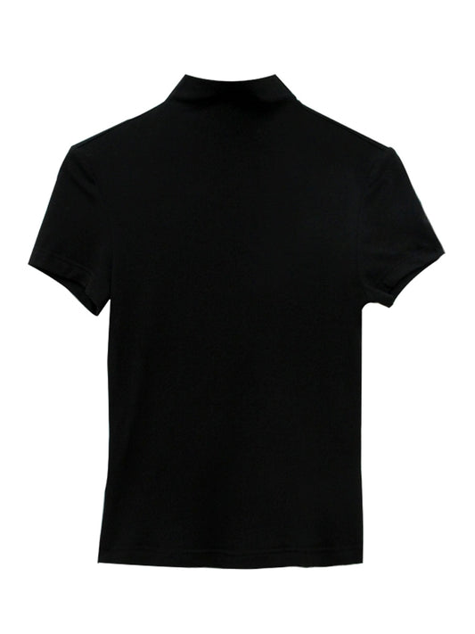 Eleganza autunnale: top elastico a collo alto