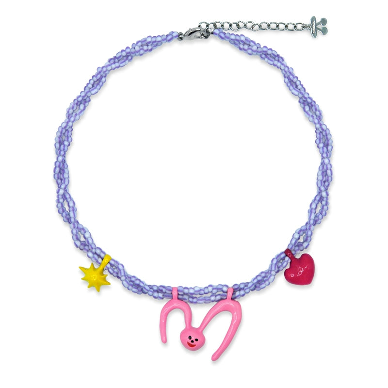 Rabbit Heart Star Necklace