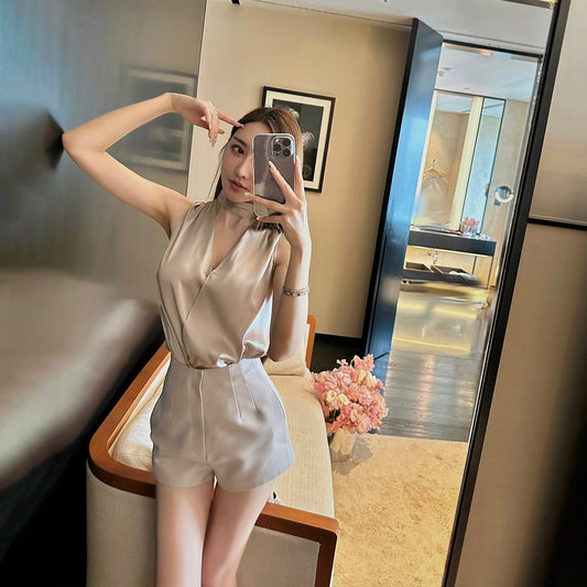 Silk Elegance V-Neck Vest