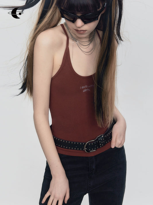 위안 매운 소녀 프린트 탱크 탑