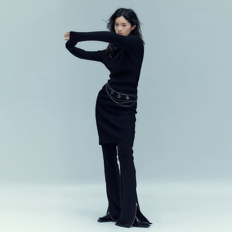 Vintage Rose Metal Necklace & Waist Chain