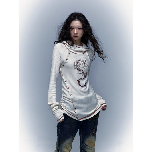 Hot Diamond Hooded Slim T-shirt