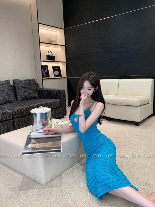 Cardigan Bag Hip Skirt Dress