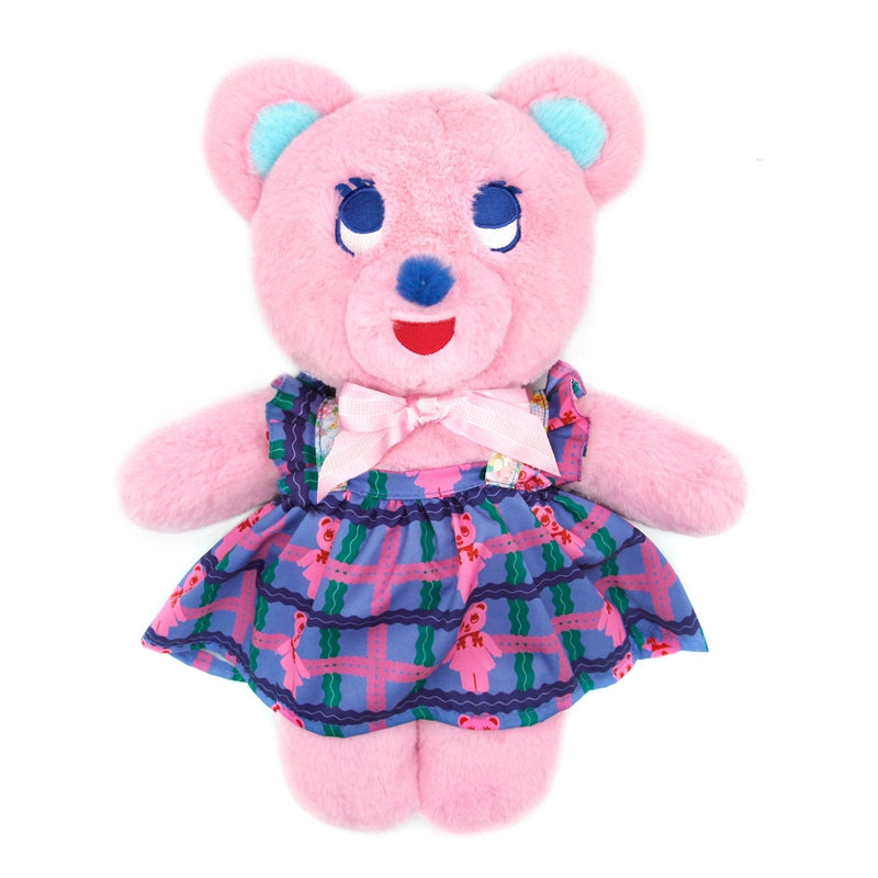 Pink Plaid Bear Crossbody Bag