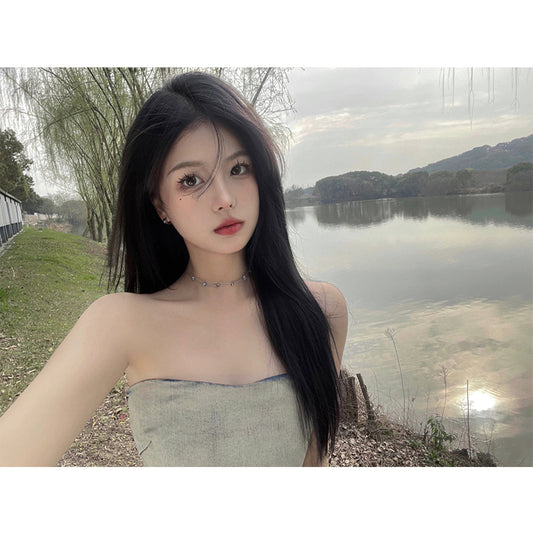 Gradient Denim Dress