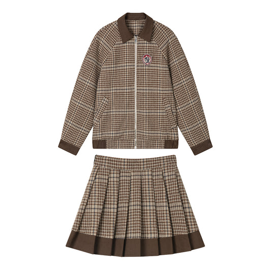 Vintage Plaid Two-Piece Set